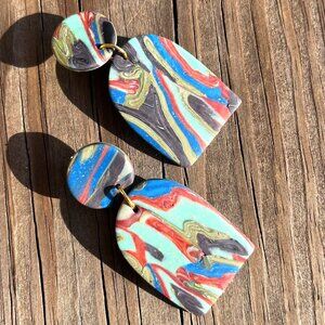 Party Swirl Handcrafted Earrings